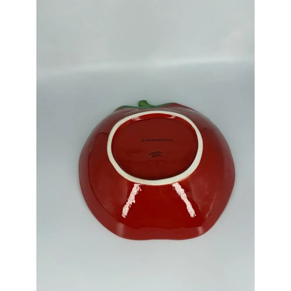 Anthropologie Tomato Dolomite Pasta Bowl Red